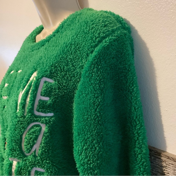 Let Me Take a sELFfie green cozy fleece pajama top size medium - Picture 3 of 5